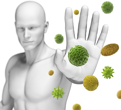 Der Körper wehrt sich gegen Pollen und Viren